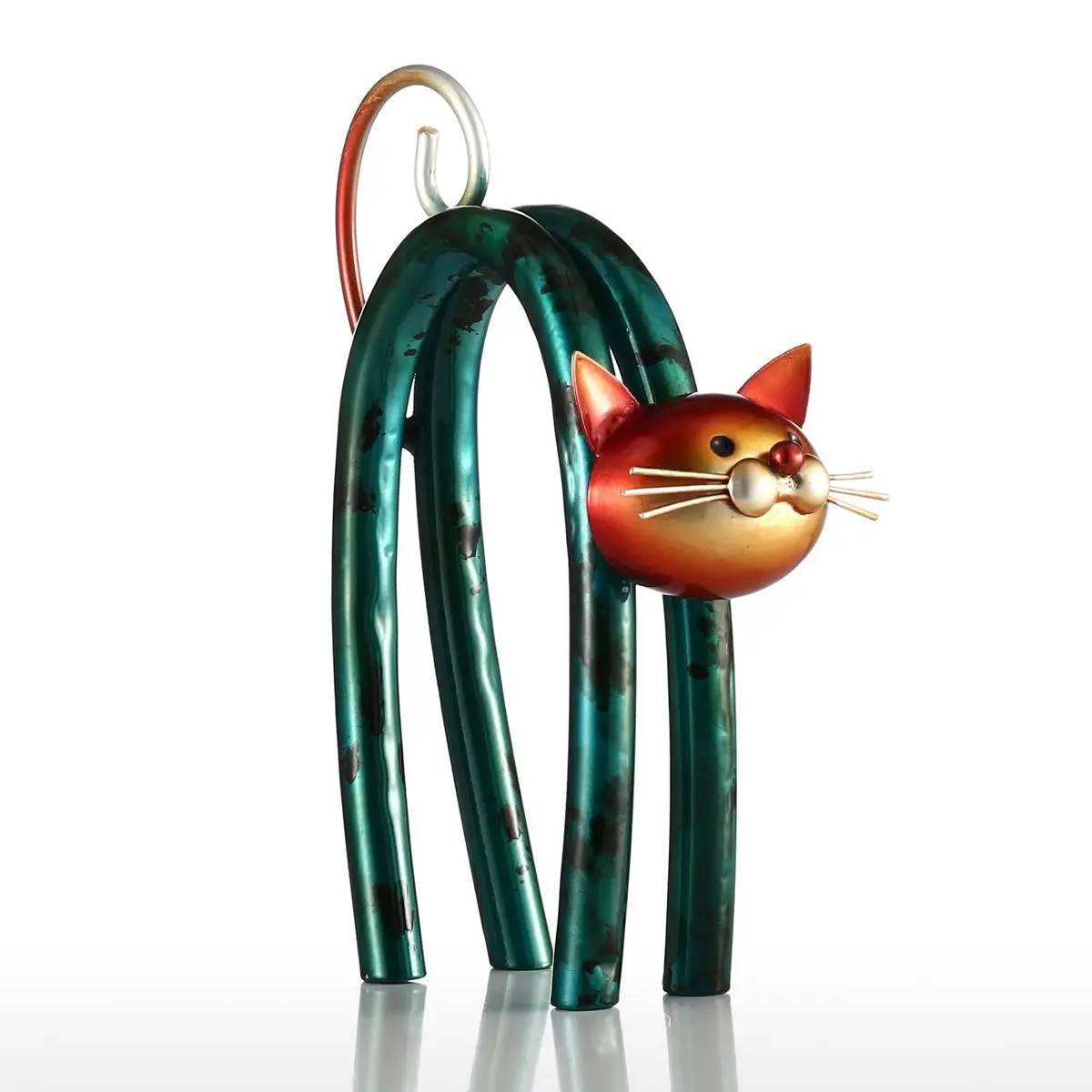 Tooarts Cat Figurines Iron Figurine Metal Design Spring Little Cat Modern tyle Art Home Decoration Craft Gift For Home Tooarts Cat Figurines Iron Figurine Metal Design Spring Little Cat Modern tyle Art Home Decoration Craft Gift For Home
