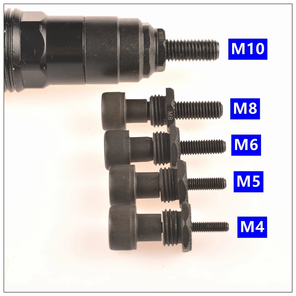 Electrical Rivet Nut Gun M4-M5-M6-M8-M10 Cordless Nut Riveter Drill Adapter Rivet Tool Electrical Riveter
