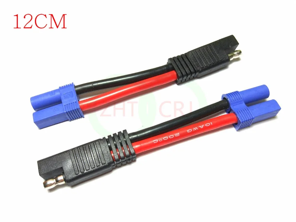 1 шт. мягкий силиконовый кабель 10AWG 12 см EC5 гнездо к SAE автомобильный разъем питания|ec5|ec5 femaleec5 connector |