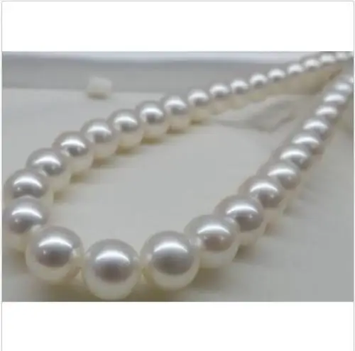 

FREE SHIPPING HOT sell new Style >>>> 11-12MM 18" CHARMING AAA+ PERFECT ROUND SOUTH SEA WHITE PEARL NECKLACE 14KT
