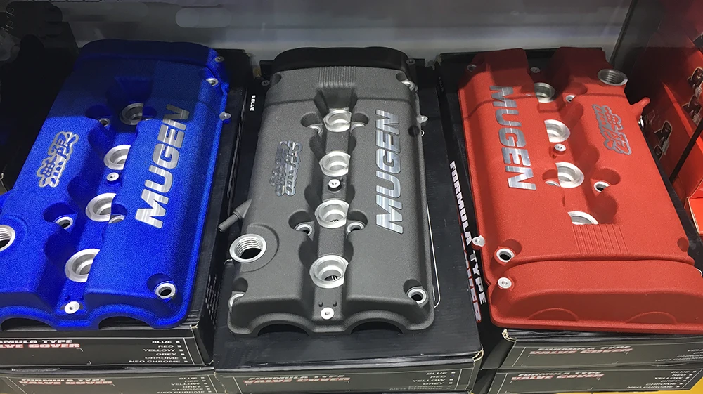 MUGEN Style Red Rocker Engine Valve Cover For Honda B16A B17A B18C Engine VTECin Engine