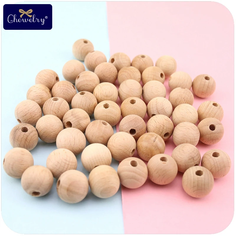 

Baby Wooden Beads 8-20mm Diy Pacifier Clip Chain Bpa Free Beech Bead Teething Baby Teether Nursing Necklace Children'S Goods Toy