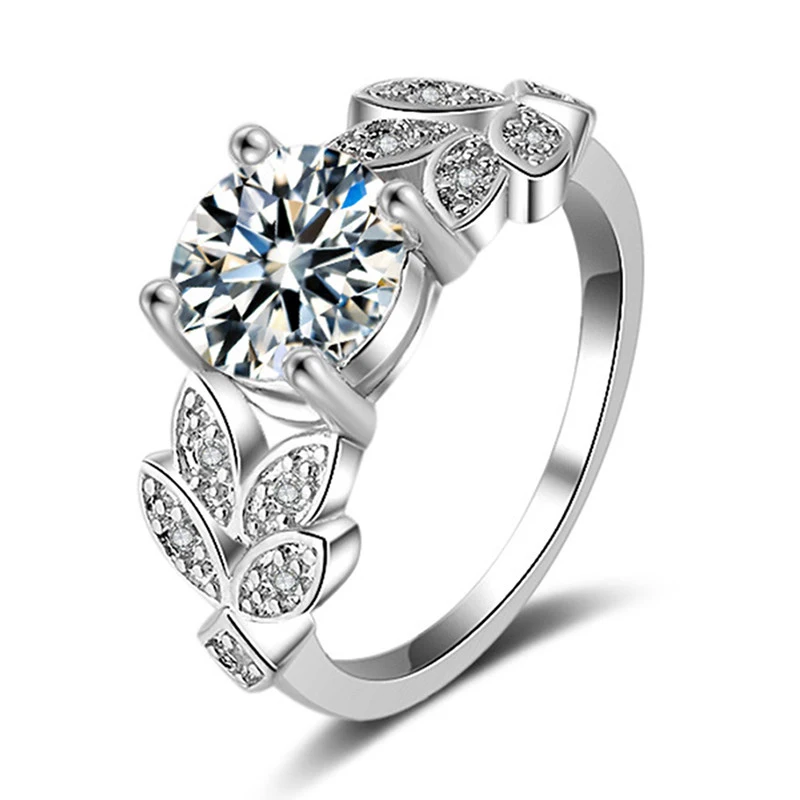 Octbyna классический дизайн обручальное кольцо AAA белый кубический циркон брендовые кольца для женщин женские свадебные CZ кольца ювелирные изделия подарок - Цвет основного камня: A13