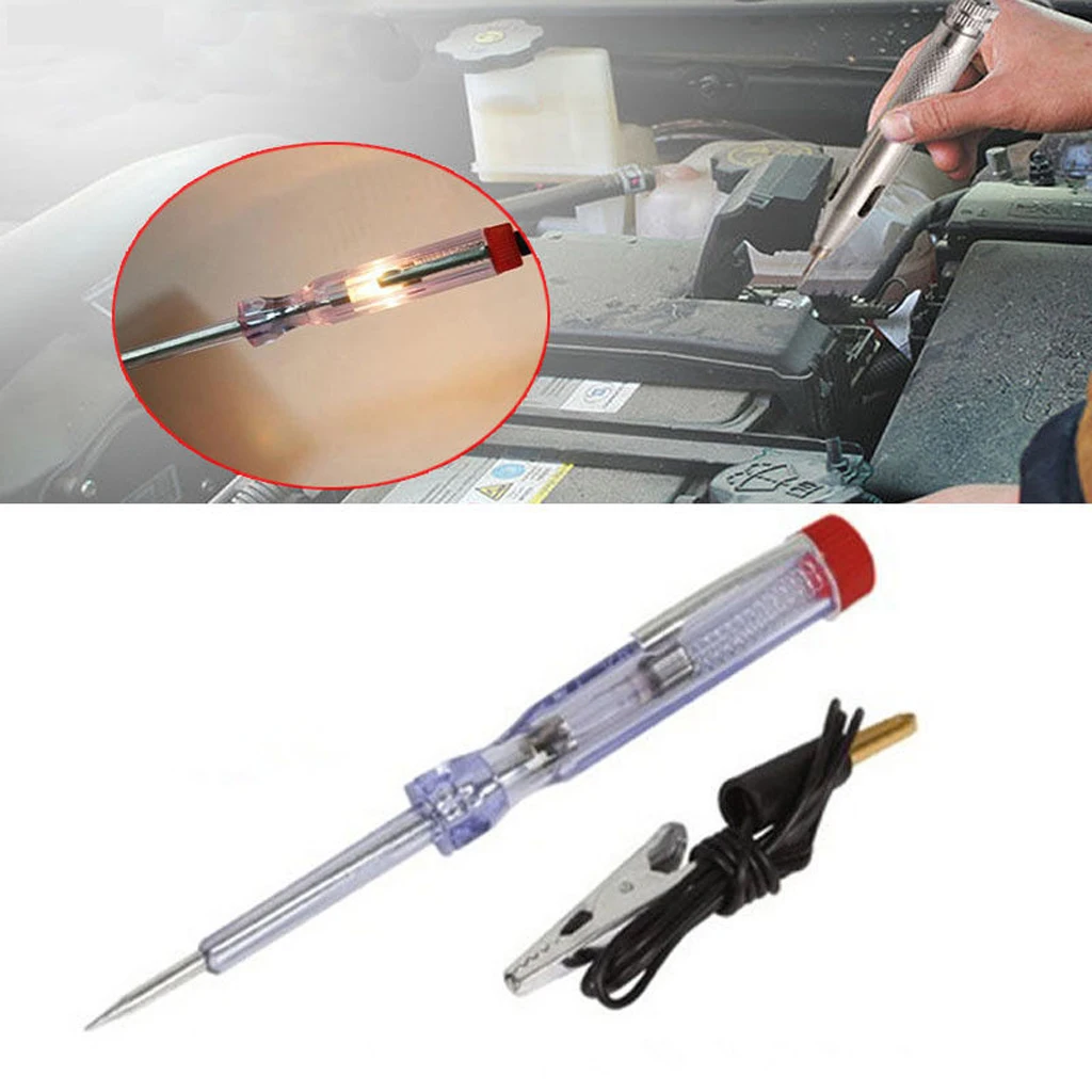 DC 6V-24V Car Circuit Tester Probe Light System Test Probe Lamp Auto Light Lamp Voltage Test Pen Detector 136mm Diagnostic Tool