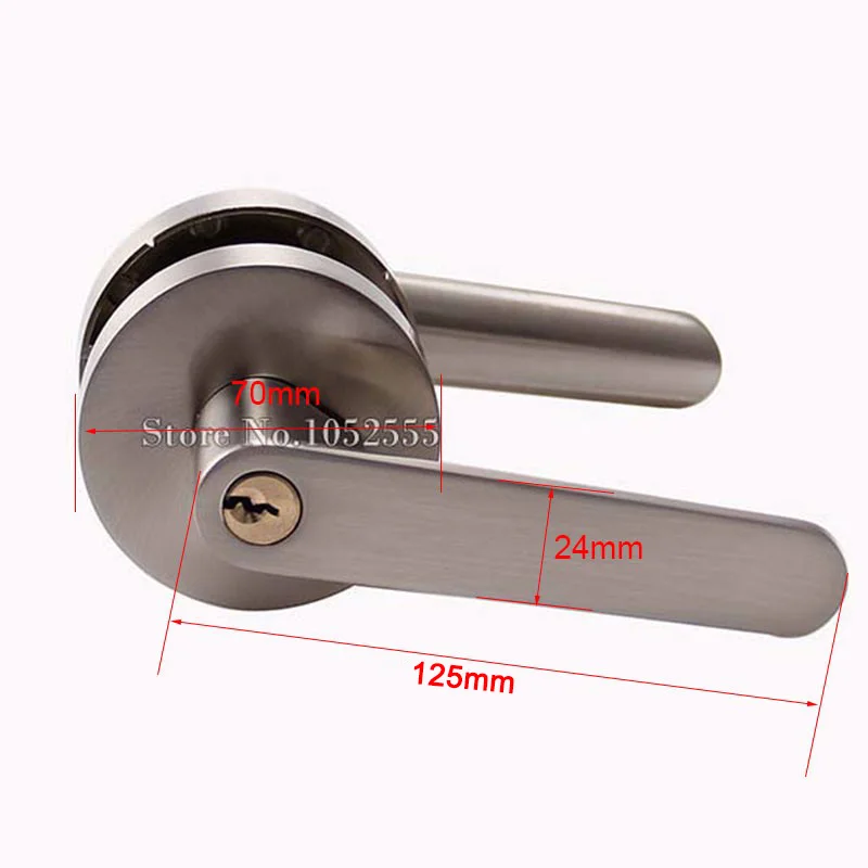 Brushed Interior Door Lock Living Room Bedroom Bathroom Door Handle Lock Door Lever Lock + 3 Keys image 3