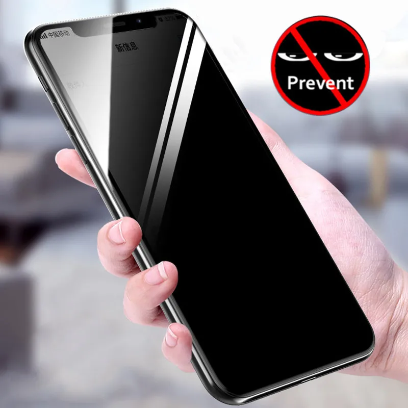 GTWIN Anti Spy Privacy 3D Tempered Glass Screen Film For iPhone X XS XR