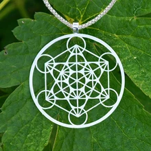 Metatron's Cube кулон посеребренные ожерелья и подвески с 60 см цепи для женщин