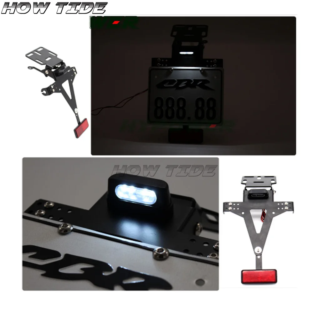 

For SUZUKI Hayabusa GSR 600/750 GSXR 600/750 SV 650 Motorbike Adjustable Angle License Number Plate high quality Holder Bracket