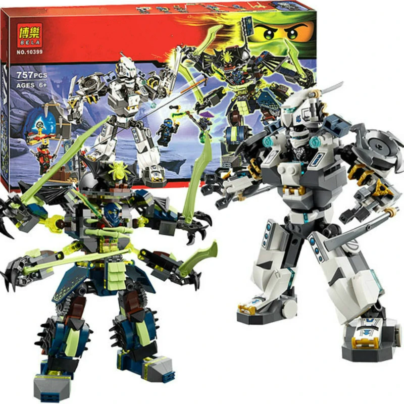 

Bela 10399 Phantom Ninjagoed Titan Mech Battle Building Kit Construccion Bloques Assembling Bricks 70737 Compatible with Legoe