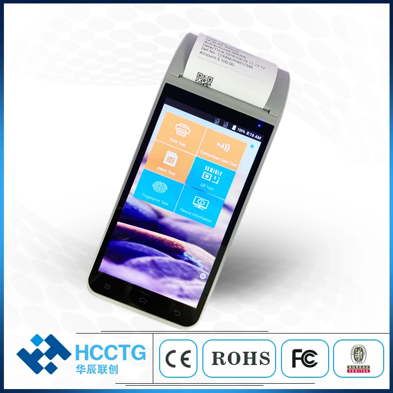 4G Smart POS Terminal 1D 2D Scanning Handheld NFC Android POS Machine Portable Mobile Payment With Printer And SDK HCC-Z91