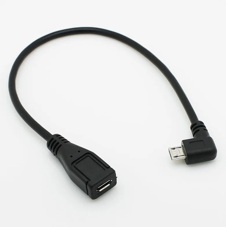 100 шт. 90 градусов правый угол 5Pin Micro USB папа к женскому m/f Расширение синхронизации