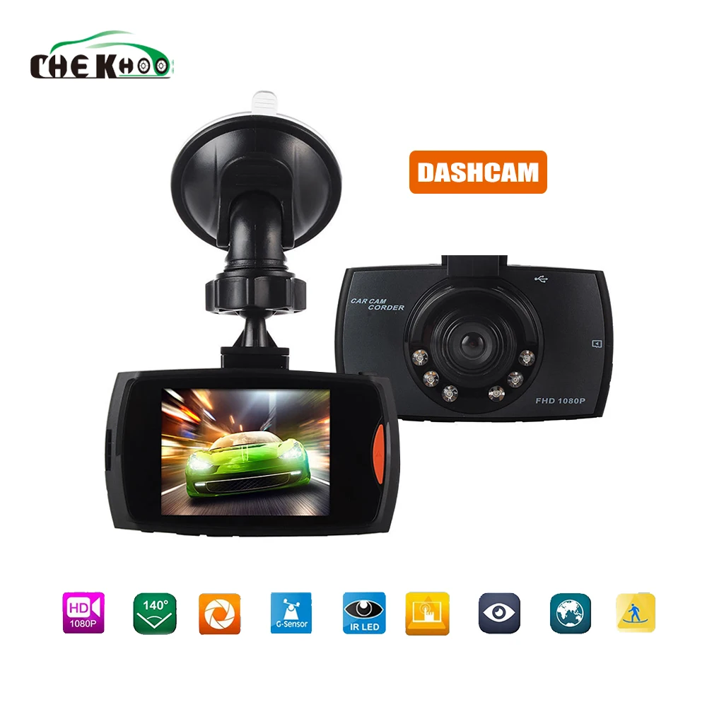 Car Dvr Camera Full Hd 1080p 140 Degree Dashcam Video Registrars For Cars Night Vision G-sensor Dash Cam | Автомобили и мотоциклы