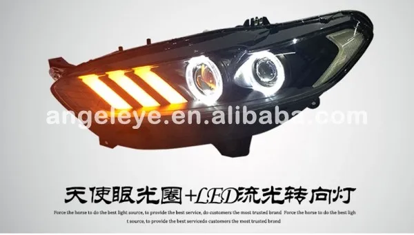 Ford для Mondeo LED Глава Лампы для мотоциклов с Би объектив проектора Ксеноновые Лампы для мотоциклов 2013-2015 год JC