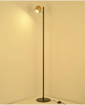 

160cm Black Floor Lamp with Golden Lights Heads