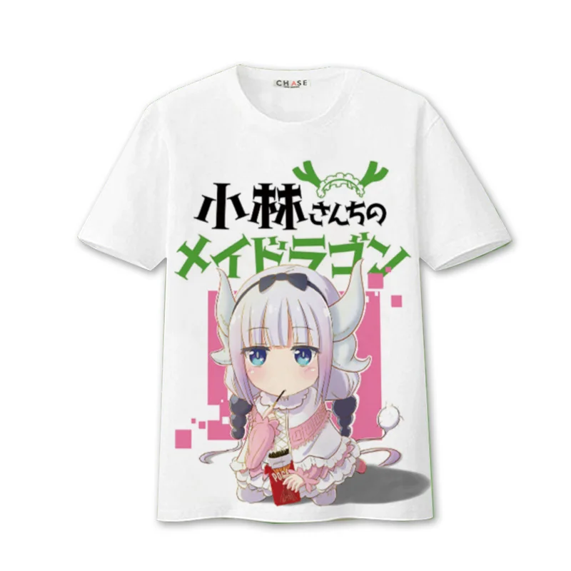 Coshome Kobayashi-san Chi No Maid Dragon Maid Kanna Kamui Toru T-shirts Cosplay Costumes T Shirts Men Women Tops Short Sleeves (4)