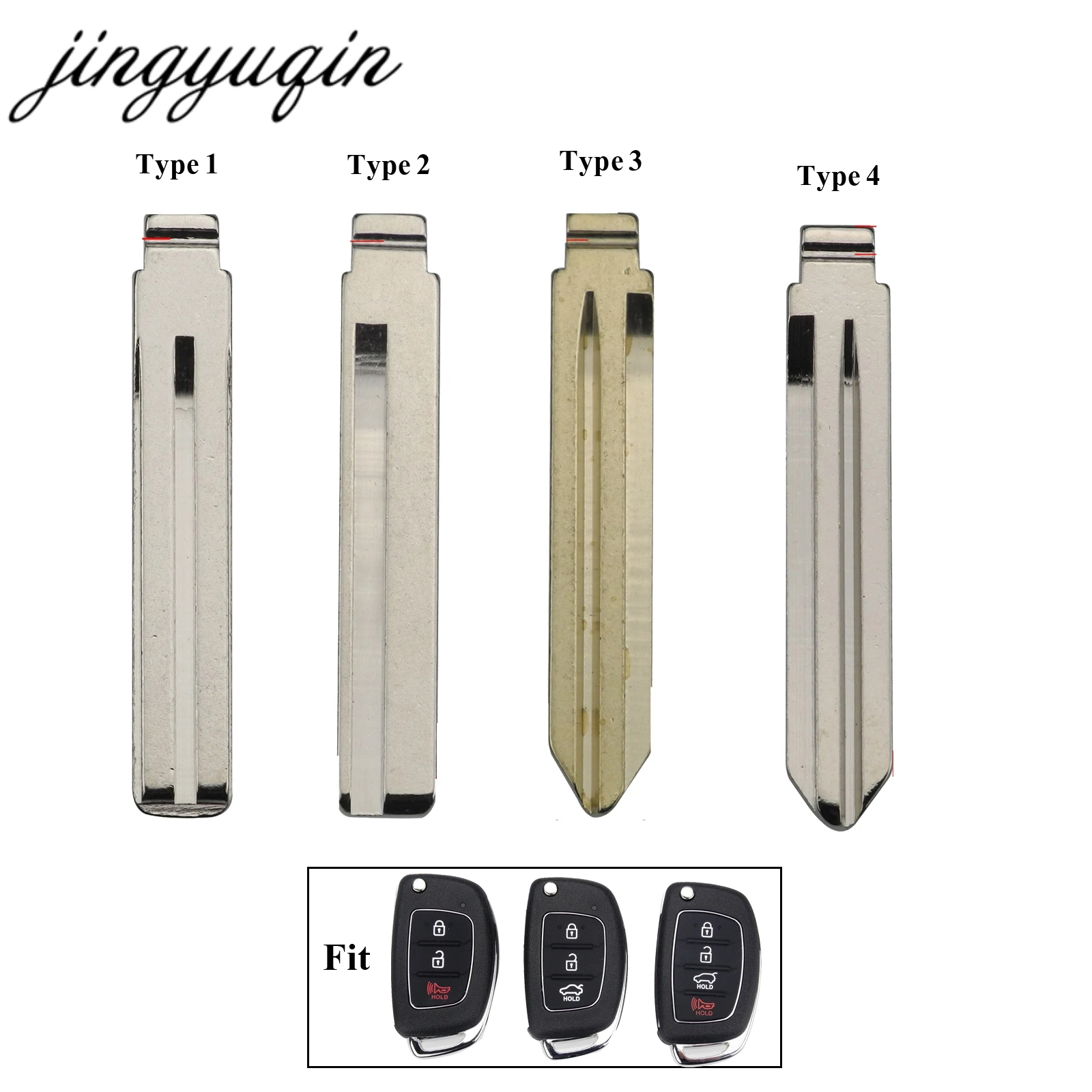 Jingyuqin 15 шт./лот Флип складной дистанционный ключ-брелок от машины пустой для Mistra hyundai HB20 SANTA FE IX35 IX45 Accent I40 Uncut Blade