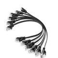 6pack 15cm 50cm 1m 2m3m5m10m 30m 98FT kabel CAT6 Flach UTP Ethernet Netzwerk Kabel RJ45 patch LAN kabel schwarz/blau/weiß farbe auf