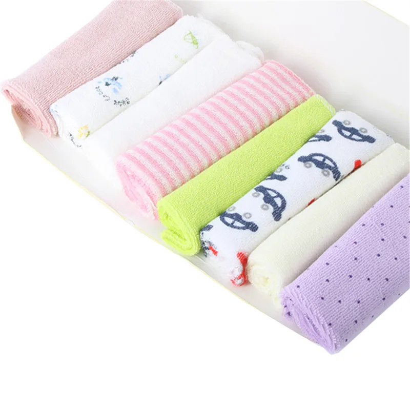 

8 PCS/SET Baby Kids Soft Bath Washing Handkerchief Towels Multi Colors Cotton Washcloth Wipe Hand Face Cloth sx1