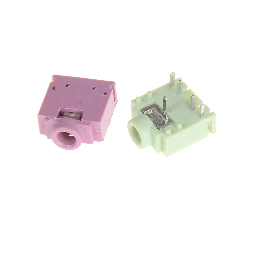 10pcs/lot 3.5mm Audio Jack Socket 2 Colors Female 5 Pins Stereo Headset Interior PCB Mount