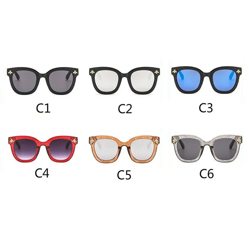 2018 Women Man Vintage Bees Sunglasses Retro Big Frame Eyewear Cycling Glasses Sunglasses Women Sports Glasses #2M30 (14)