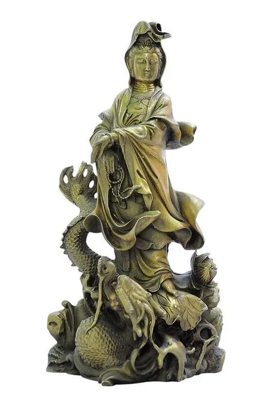 

Chinese Buddhism Temple Bronze Copper GuanYin Kwan-yin Buddha Bronze Statue