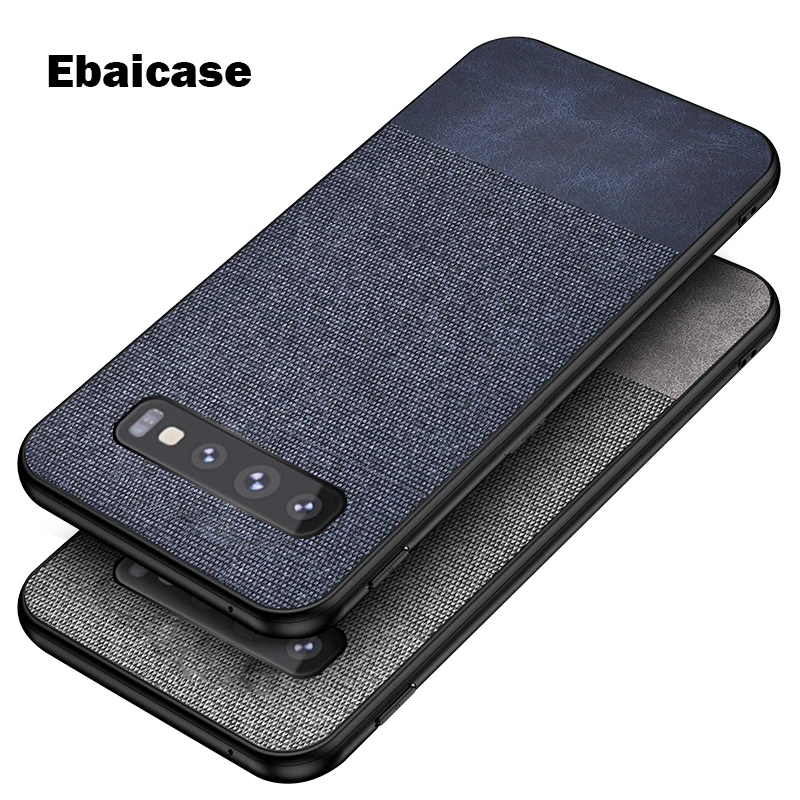 

For Samsung S10 Case Shockproof Cover Cloth Fabric Silicone Edge Case for Samsung Galaxy S7 Edge S8 S9 S10 5G Plus S10e Case