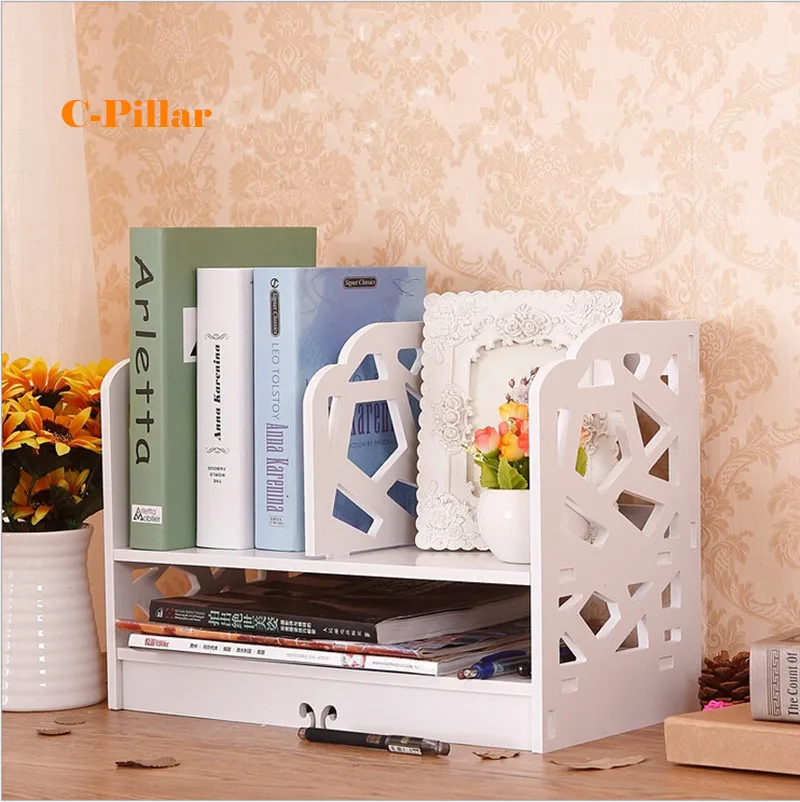 Double Layer Multi Function Desktop Storage Rack Diy Magazine Multi Function Desktop Storage Rack Diy