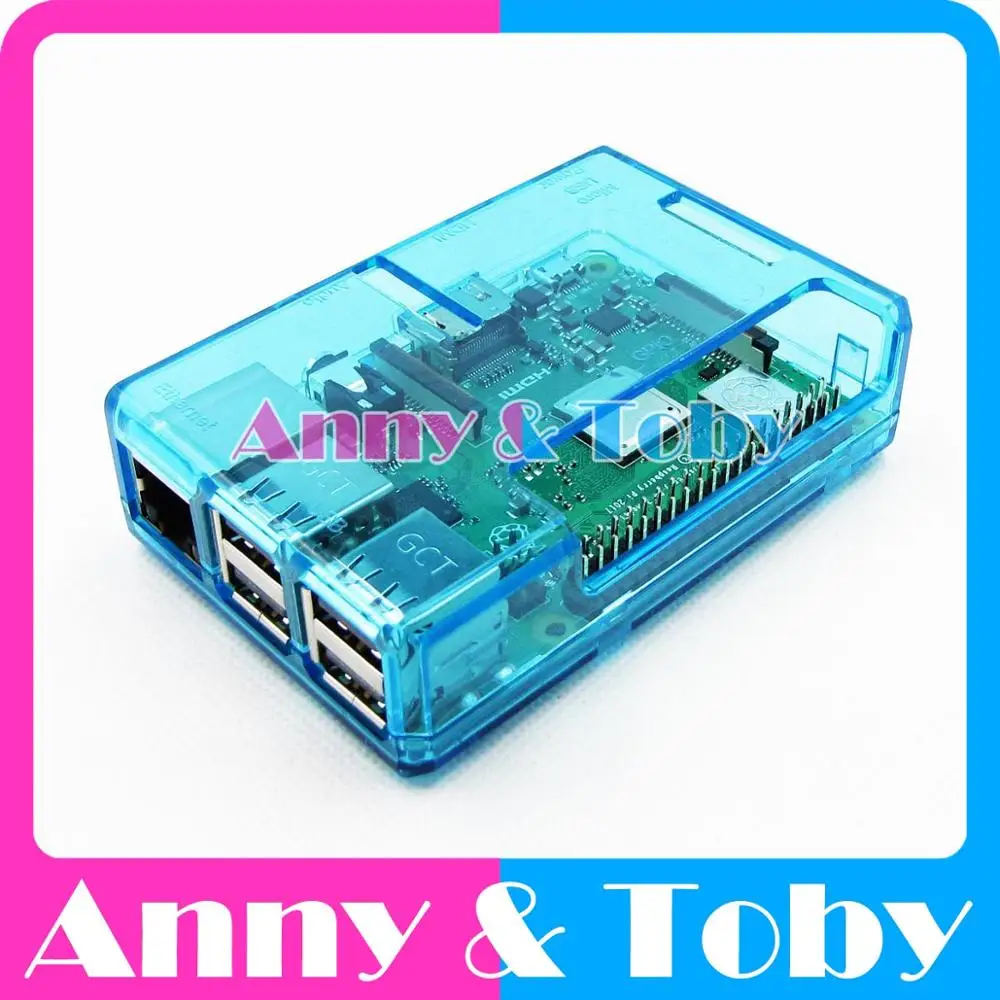 

Model B39: Raspberry PI 3B+ plus model B Blue Case Cover Shell Enclosure Housing ABS Plastic Box for Ras pi 2 and Raspberry PI