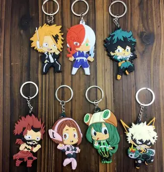 

Mix 50 pcs Cartoon Japanese anime Double-sided PVC keychains Anime Keychain BB-81