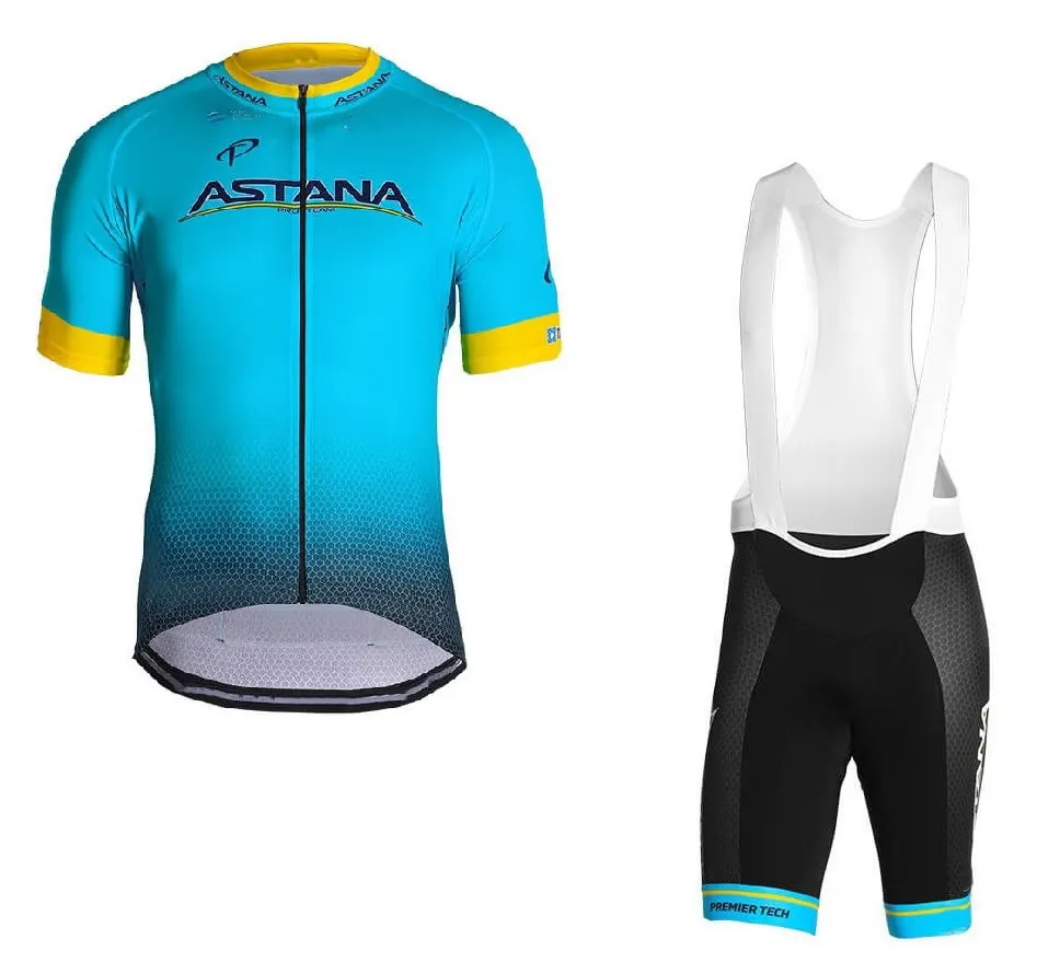 

2019 astana pro team Men Cycling Jerseys Set Racing Bicycle Summer Short Sleeve Clothing Kit Maillot Ropa Ciclismo