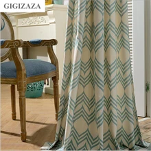 GIGIZAZA cercle world imprimer coton stores ombrage fenêtre rideaux de haute qualité noir sur bleu couleur luxueux pour salon