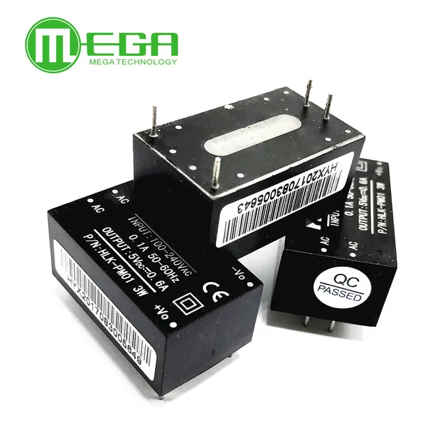 

5pcs HLK-PM01 AC-DC 220V to 5V Step-Down Power Supply Module Intelligent Household Switch Power Supply Module Automation Kits