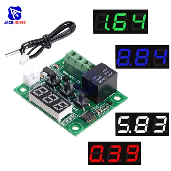 

W1209 DC 12V 4 Color Available LED Digital Thermometer Switch Module Temperature with 10K NTC Thermistor Thermostat Sensor Probe