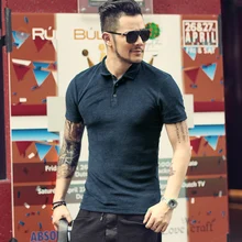 Мужская летняя рубашка поло, брендовая мужская модная хлопковая рубашка поло с коротким рукавом, Мужская однотонная трикотажная дышащая футболка