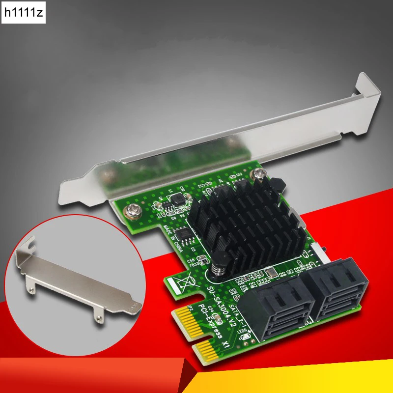 Плата расширения SATA3.0 PCI Express 4 порта SATA 6 ГБ 1X E III|Платы расширения| |