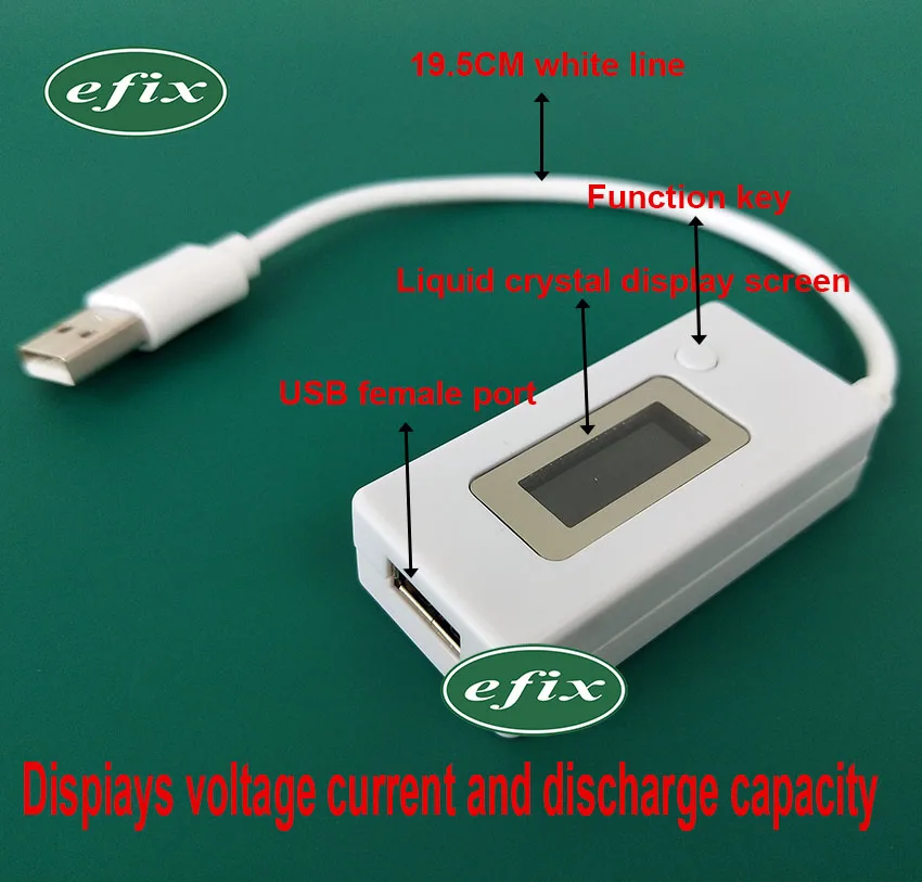 

New USB Current and Voltage Tester LED Display Detector Battery Capacity Tester Detection Table Digital