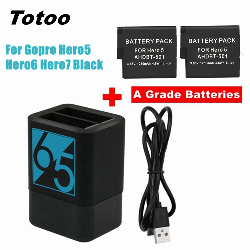New Hero5 501 For Go Pro Hero8 Hero 8 Battery Type C Charging Cable Dual Charger For Gopro Hero 5 6 7 8 Black Accessories Sports Camcorder Cases Aliexpress