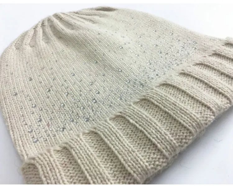  hat scarf set  Scarf, Hat & Glove Sets knitted  winter hat and scarf woman with diamond  (10)