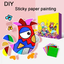 DIY мерцающее звездное небо красочные Звездные блестки переводные наклейки Искусство Дети головоломка креативное образование Искусство и ремесла для детей