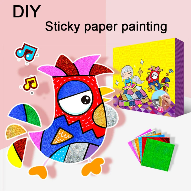  DIY Shimmer Starry Sky Colorful Starry Glitter Transfer Sticker Art kids puzzle creative education arts and crafts for kids 