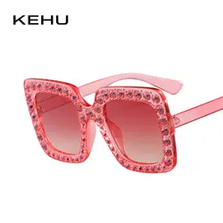 KEHU Новый модный тренд Цвет алмаз Для женщин солнцезащитные очки классические очки с квадратными предотвратить очки с защитой от перегрева