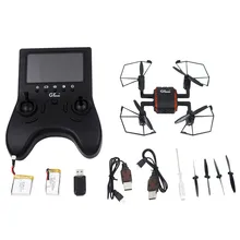 GTeng T901F 5.8G FPV Mini Drone with 4CH Camera 2.0MP 6-Axis Gyro Headless Mode RC Quadcopter FPV Monitor VS H8MINI