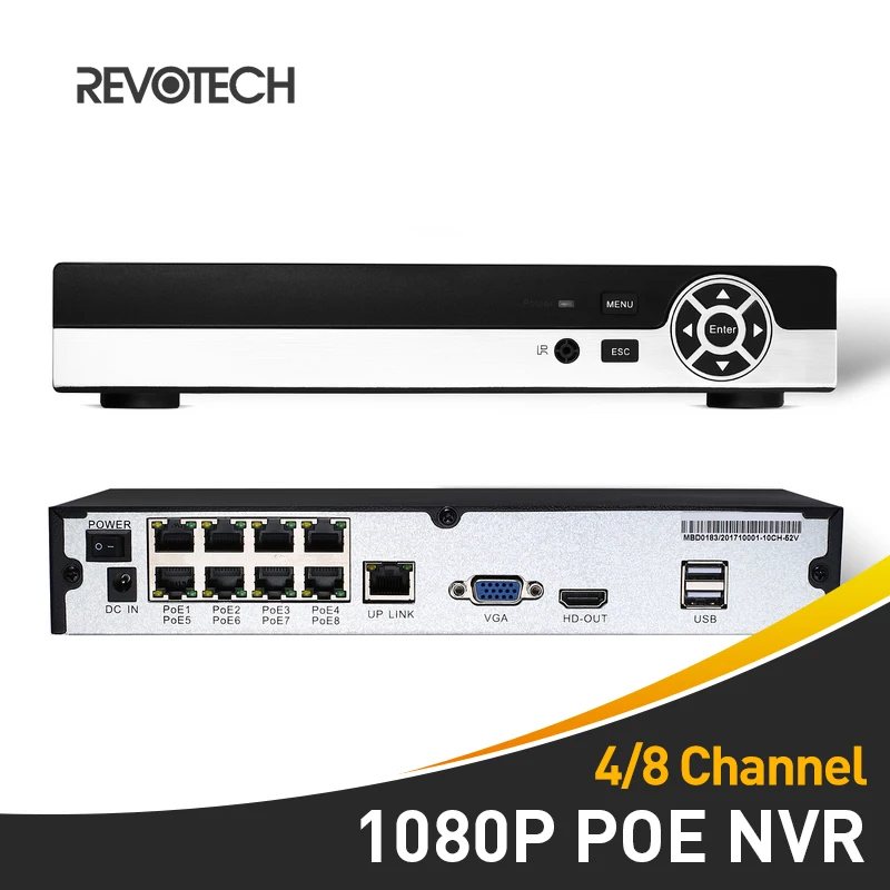 

POE 4 / 8 Channel HD 1080P Network Video Recorder 48V 802.3af Standard HDMI 4 / 8 CH CCTV NVR ONVIF P2P System for IP Camera