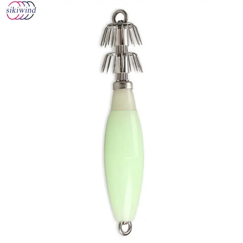 

Sikiwind 3 Size 9.5cm/11.5cm/12cm Length Noctilucent Squid Cuttlefish Sleeve Lure Hook Bait Fishhook With Dual-layer Sharp Split