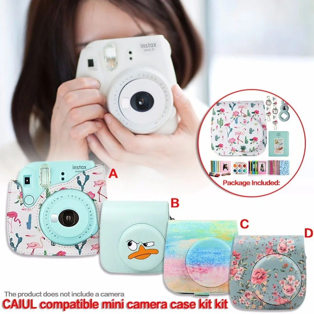 Новинка сумка для камеры аксессуары комплект Fujifilm Instax Mini 8 + 9 защитный чехол|Сумки