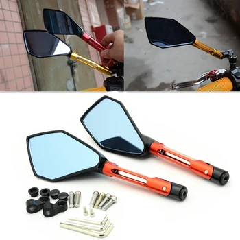 

CNC Bigger Motorcycle Rearview Mirrors Side Mirrors For Honda Yamaha Kawasaki Suzuki KTM Duke/RC 125 200 390 690 950 990 1290