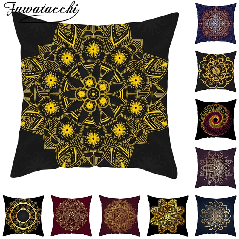 

Fuwatacchi Datura Cushion Cover Pattern Decoration for Chair Throw Pillow Covers for Car Decoration Pillowcases 45cmX45cm