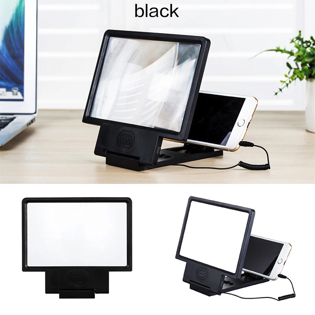  Mobile Phone Screen Magnifier Desk Phone Holder Enlarged Expander Stand 3D Video Amplifier Bracket 
