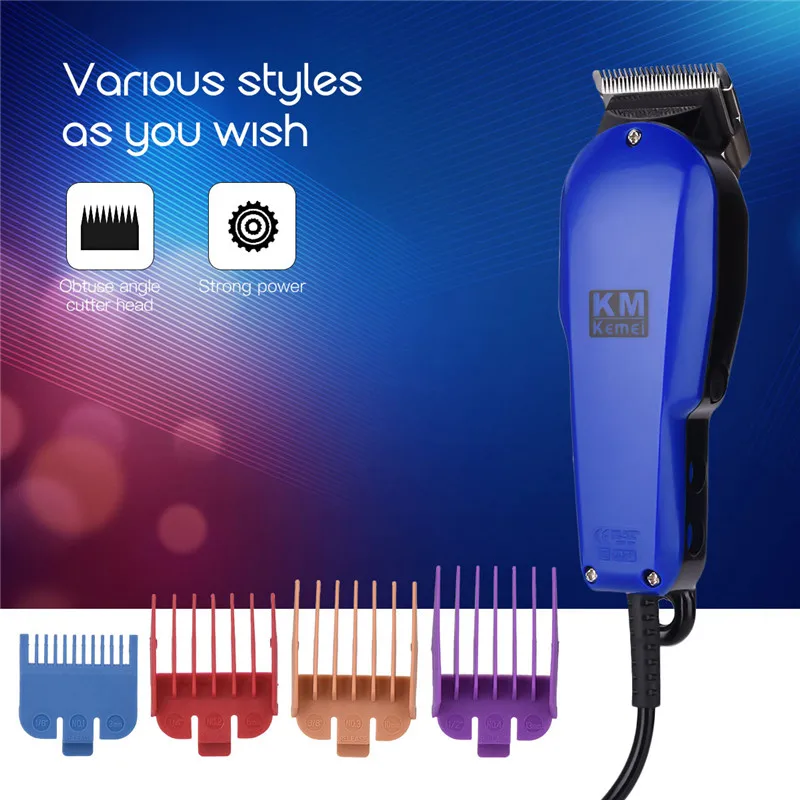

Professional Kemei Haircut Electric Hair Clipper Carbon Steel Blade Shaver Men Machine Trimmer Rechargeable Haircutting Tool