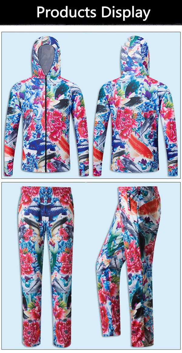 Conjuntos de Roupas de Pesca Esportes ao ar Livre dos Homens para Mulheres 40 + Anti Respirável Secagem Rápida Anti Mosquito Pesca Camisas Calças uv 4 Roupas de pesca